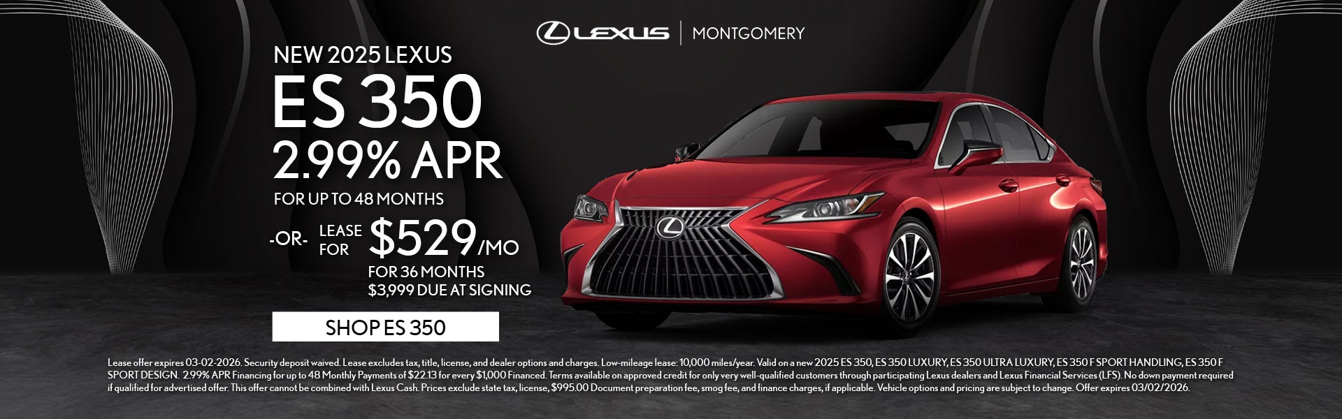 NEW 2025 LEXUS ES 350